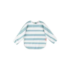 Hagesmæk med ærmer og lomme, stripes blue