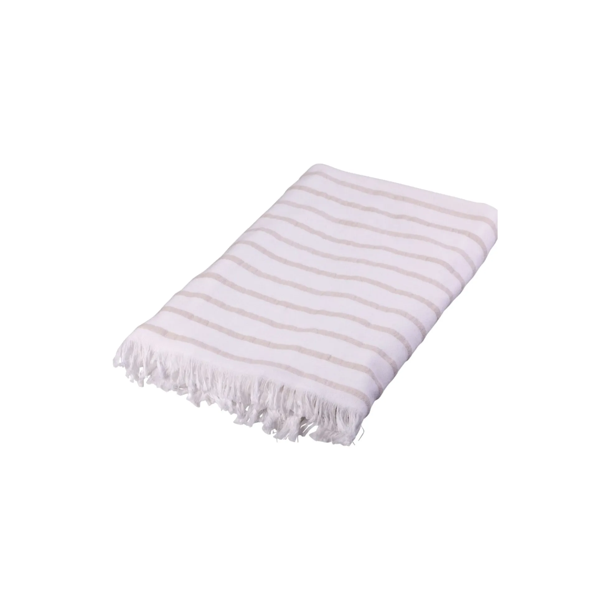 Hammam håndklæde, sand beige striber