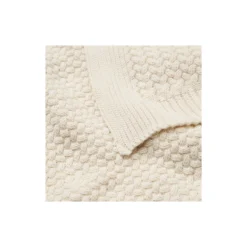Harper baby striktæppe, off-white