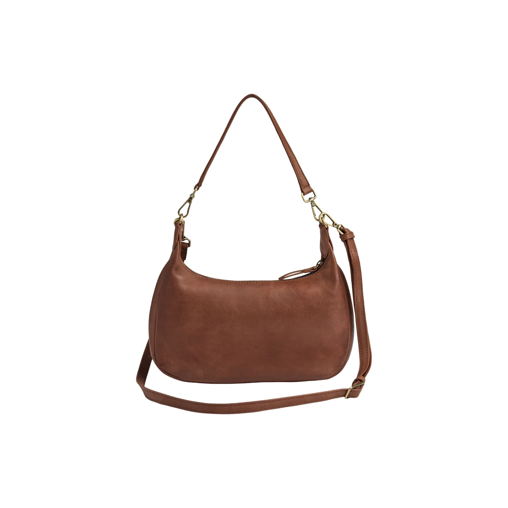 HaydenMBG Crossb. Bag Soft V., cognac w/br. gold