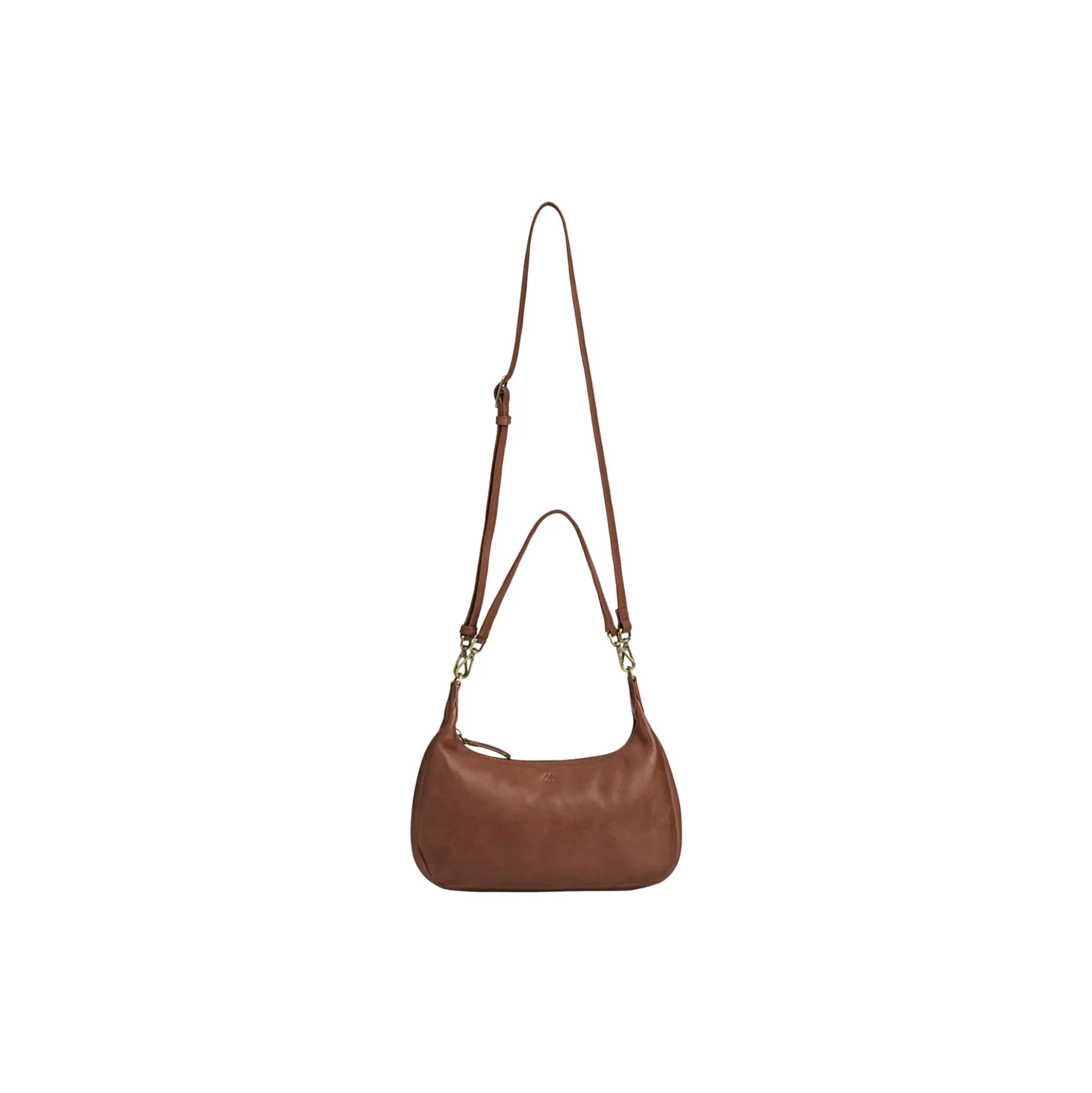 HaydenMBG Crossb. Bag Soft V., cognac w/br. gold
