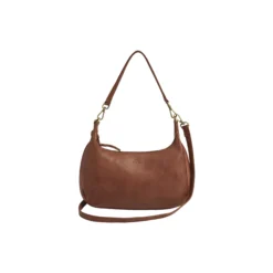 HaydenMBG Crossb. Bag Soft V., cognac w/br. gold
