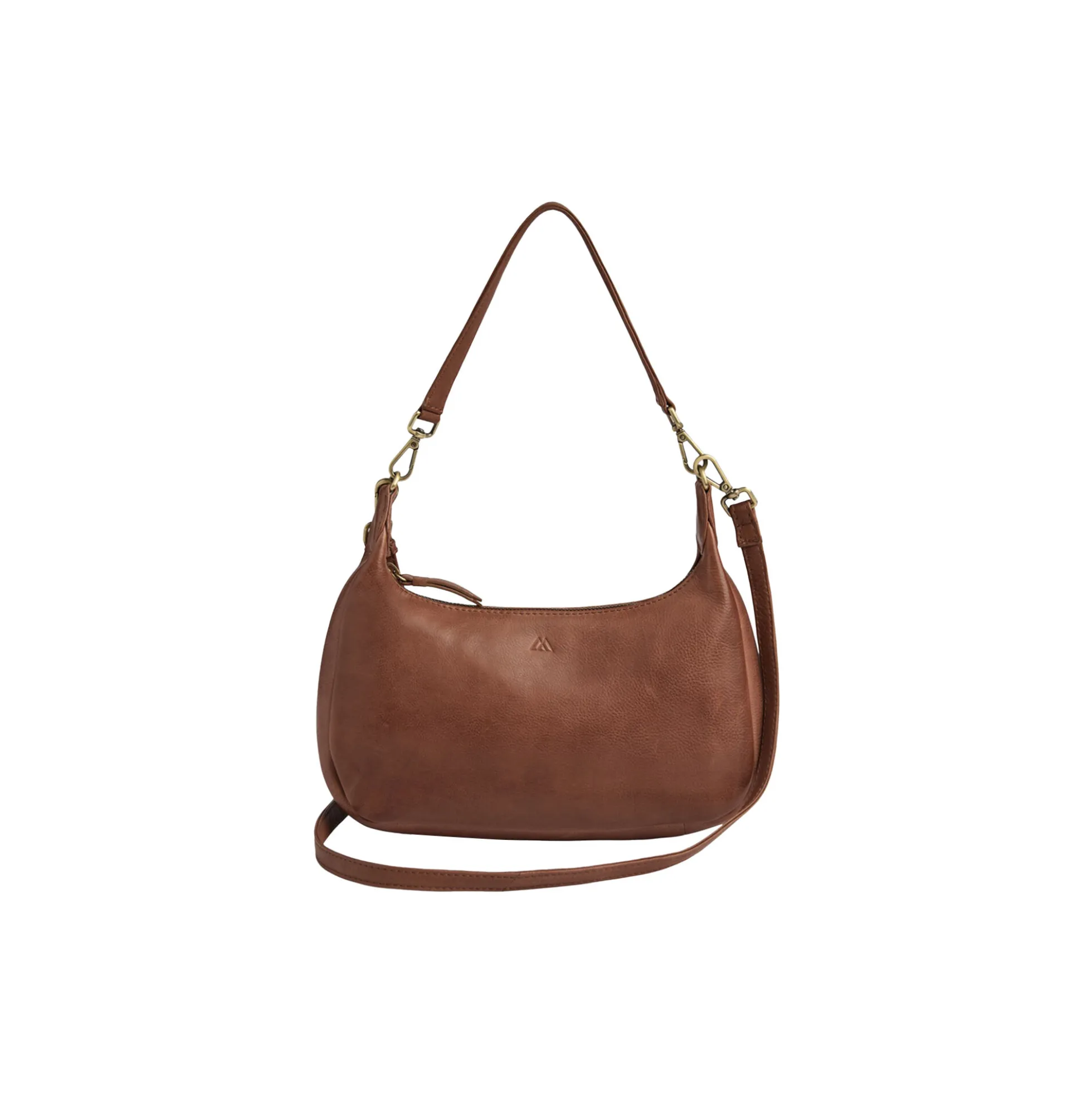 HaydenMBG Crossb. Bag Soft V., cognac w/br. gold