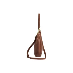 HaydenMBG Crossb. Bag Soft V., cognac w/br. gold