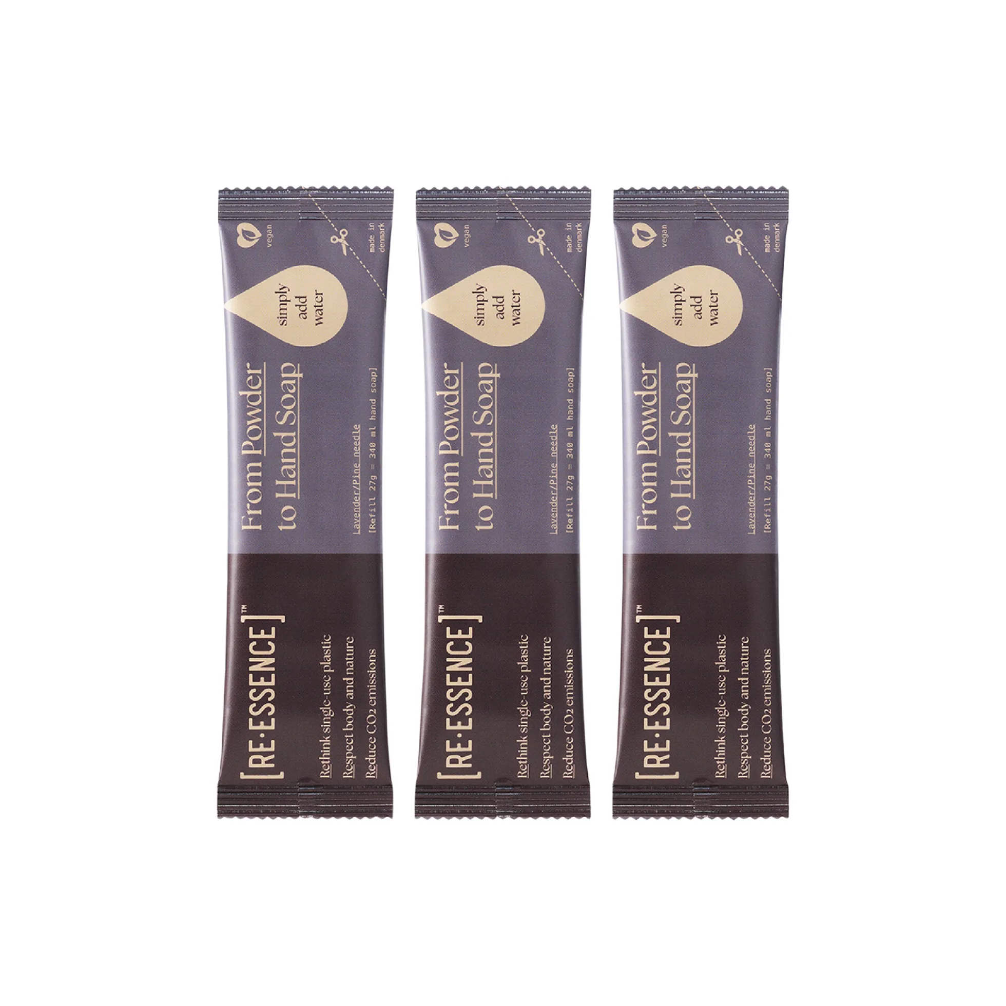 Håndsæbe refill-sæt 3 stk, lavendel/fyrrenål