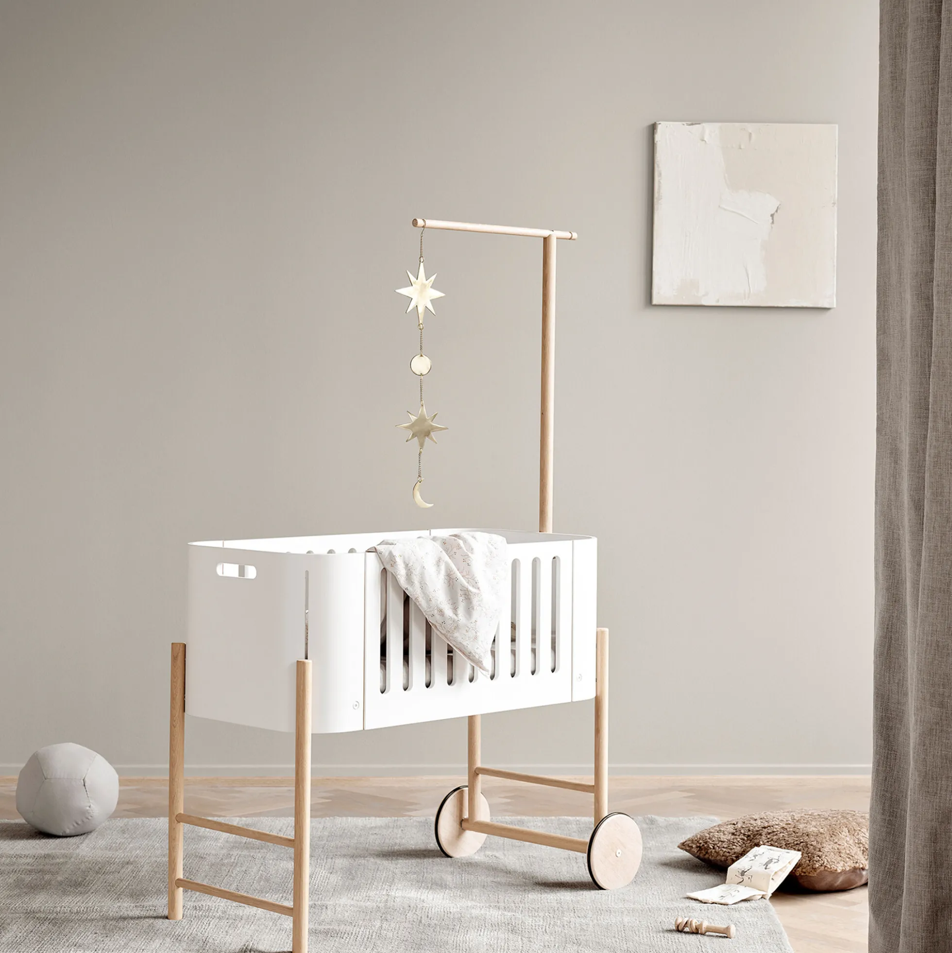 Holder til Wood co-sleeper sengehimmel & uro, eg