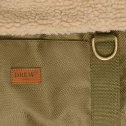 Hundetaske med teddy inderfor, olive