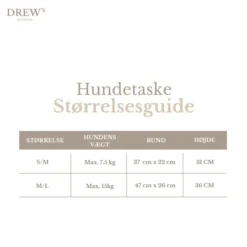 Hundetaske med teddy inderfor, aspen