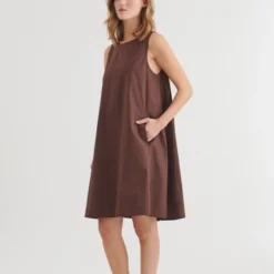 Ida Dress, chicory coffee