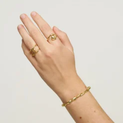 Idun Double Ring, forsølvet