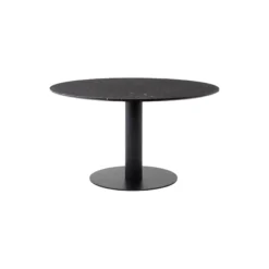 In Between SK20 Dining Table, matt black/nero marquina marble