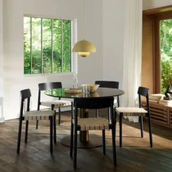 In Between SK19 spisebord, Nero Marquina/bronzed