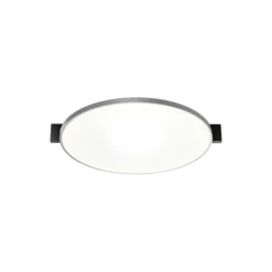 INLAY ROUND C3 loft-/væglampe, matt black/satin silver