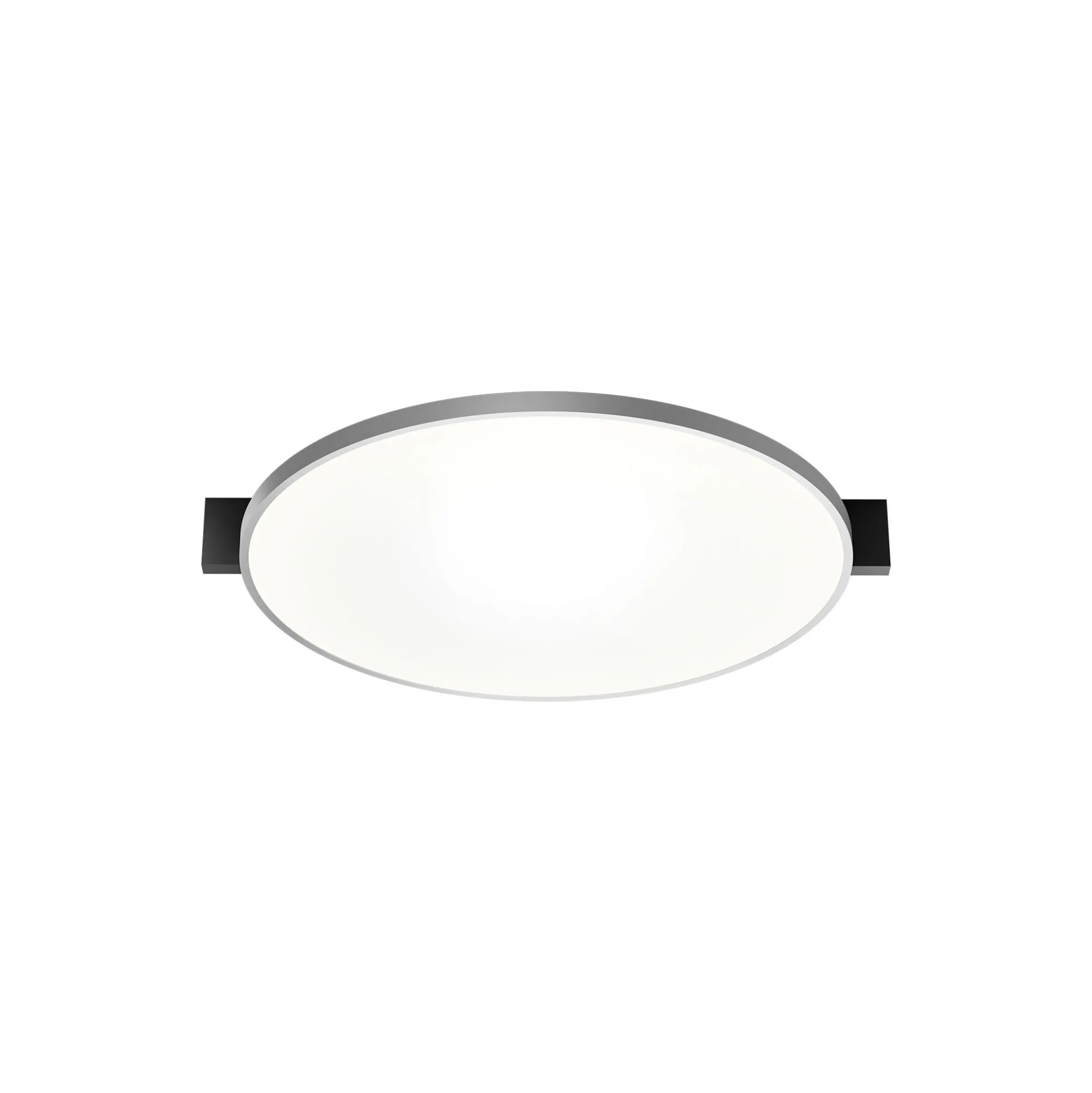 INLAY ROUND C3 loft-/væglampe, matt black/satin silver