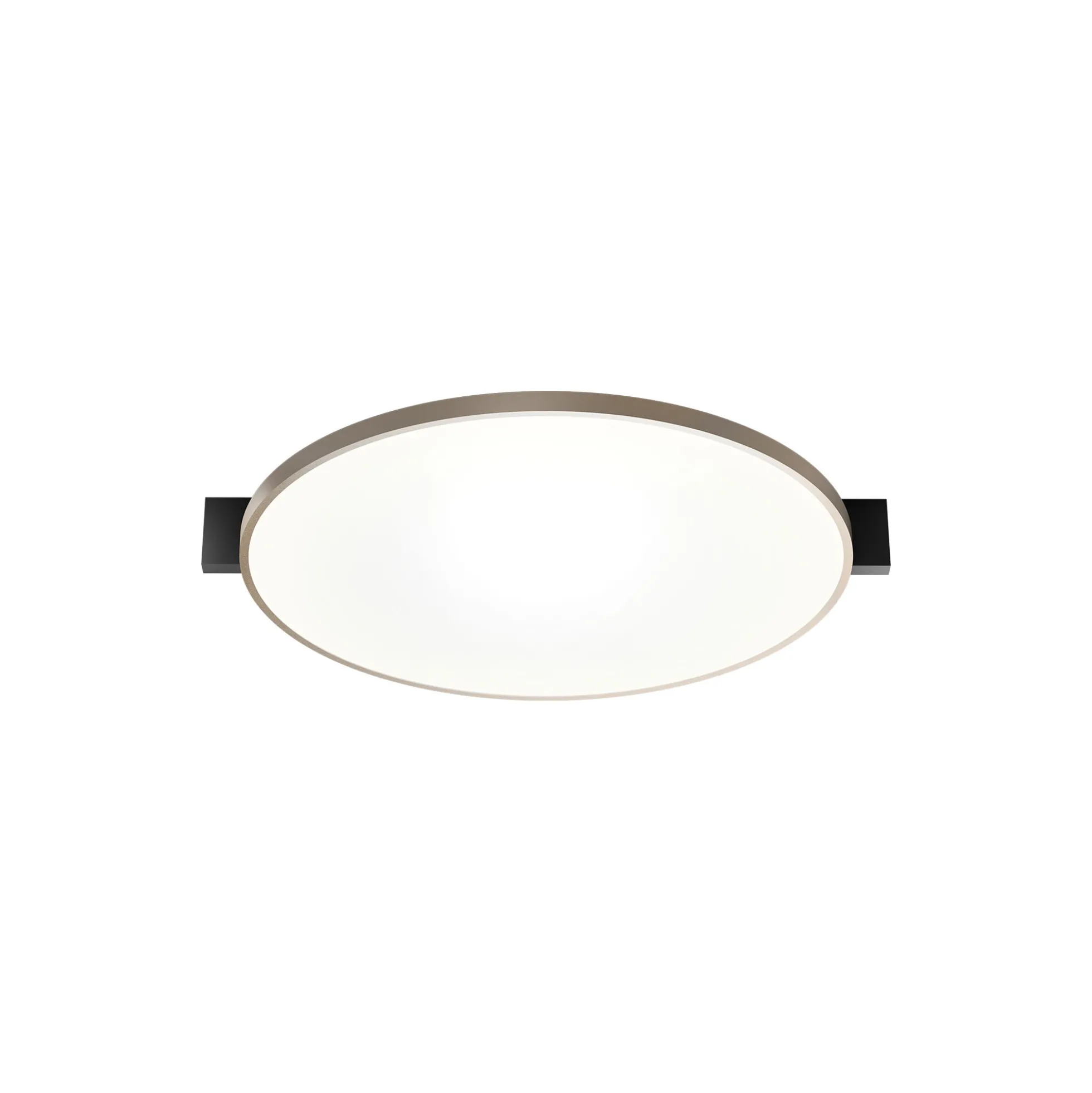 INLAY ROUND C3 loft-/væglampe, matt black/satin gold