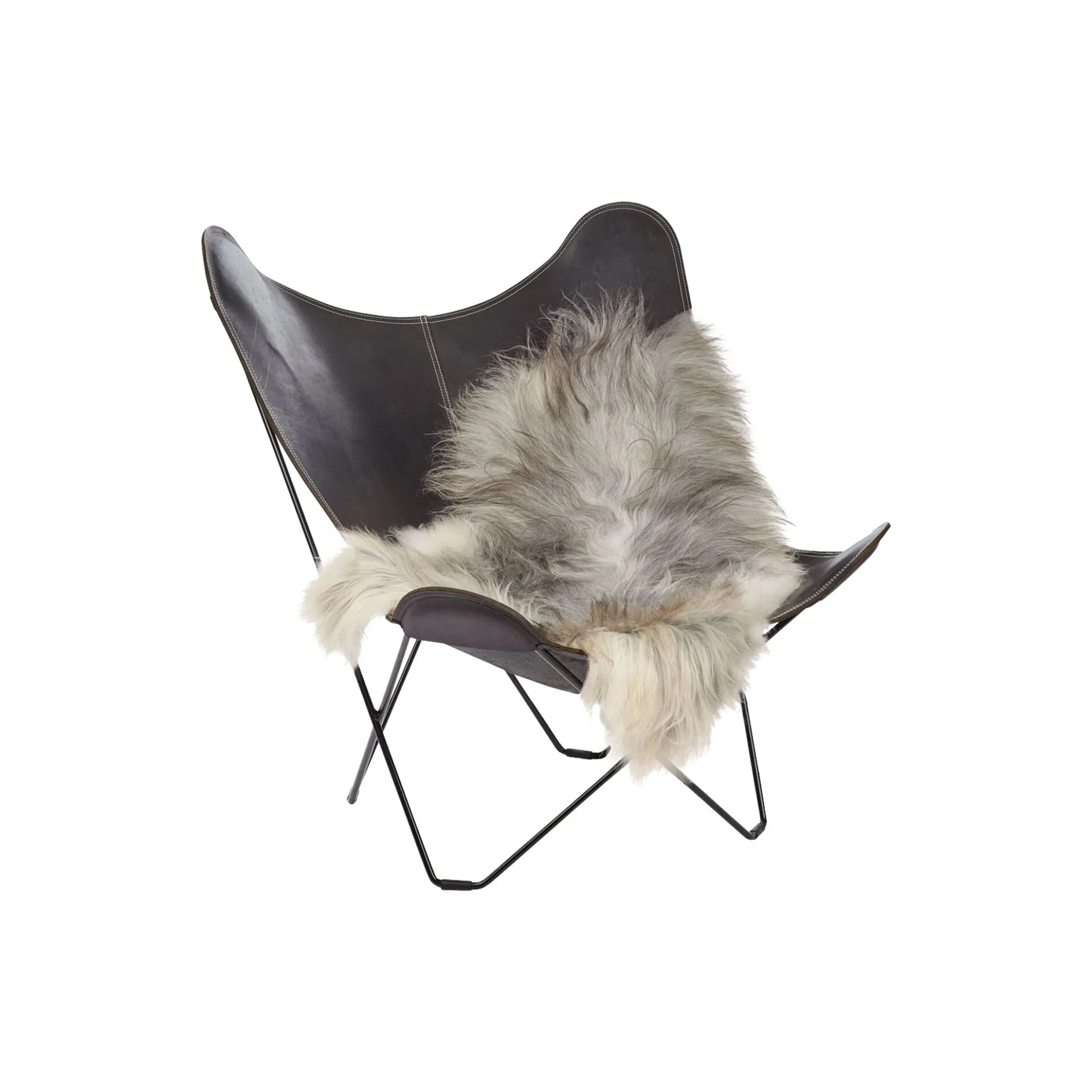 Islandsk lammeskind, natural grey