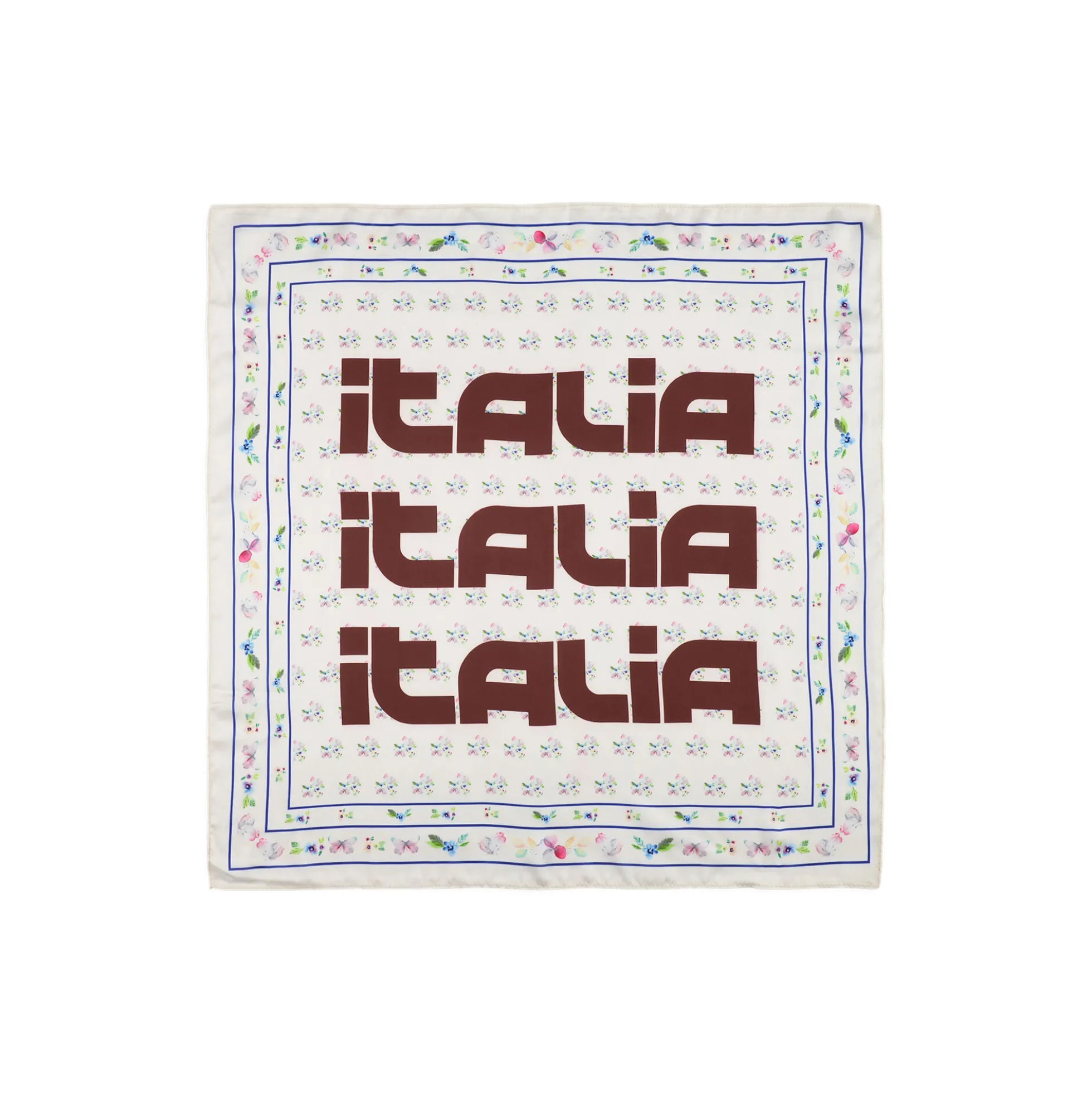 Italia Flora Scarf, brown