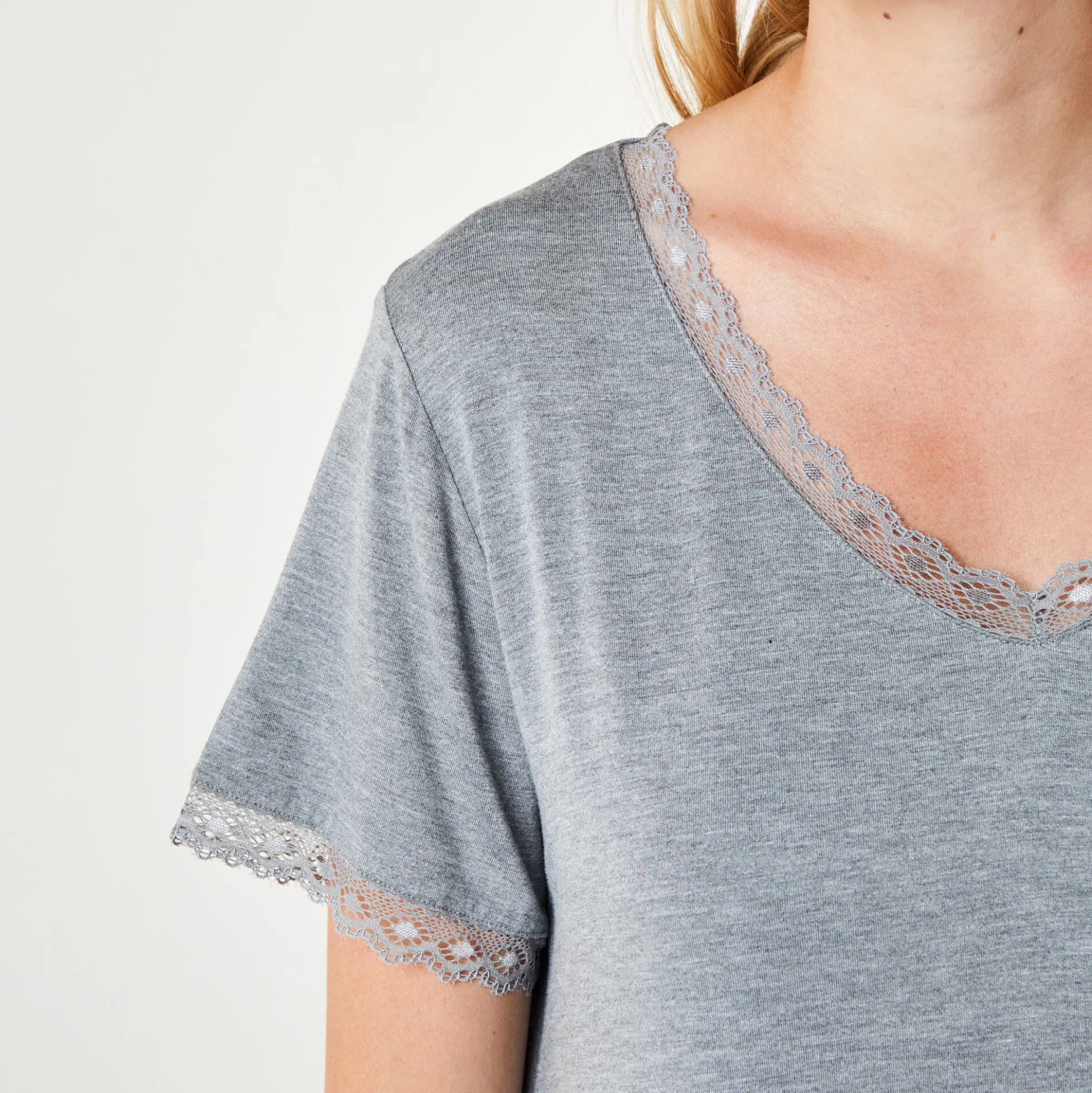 Jacqueline Shortsleeved Dress, grey melange