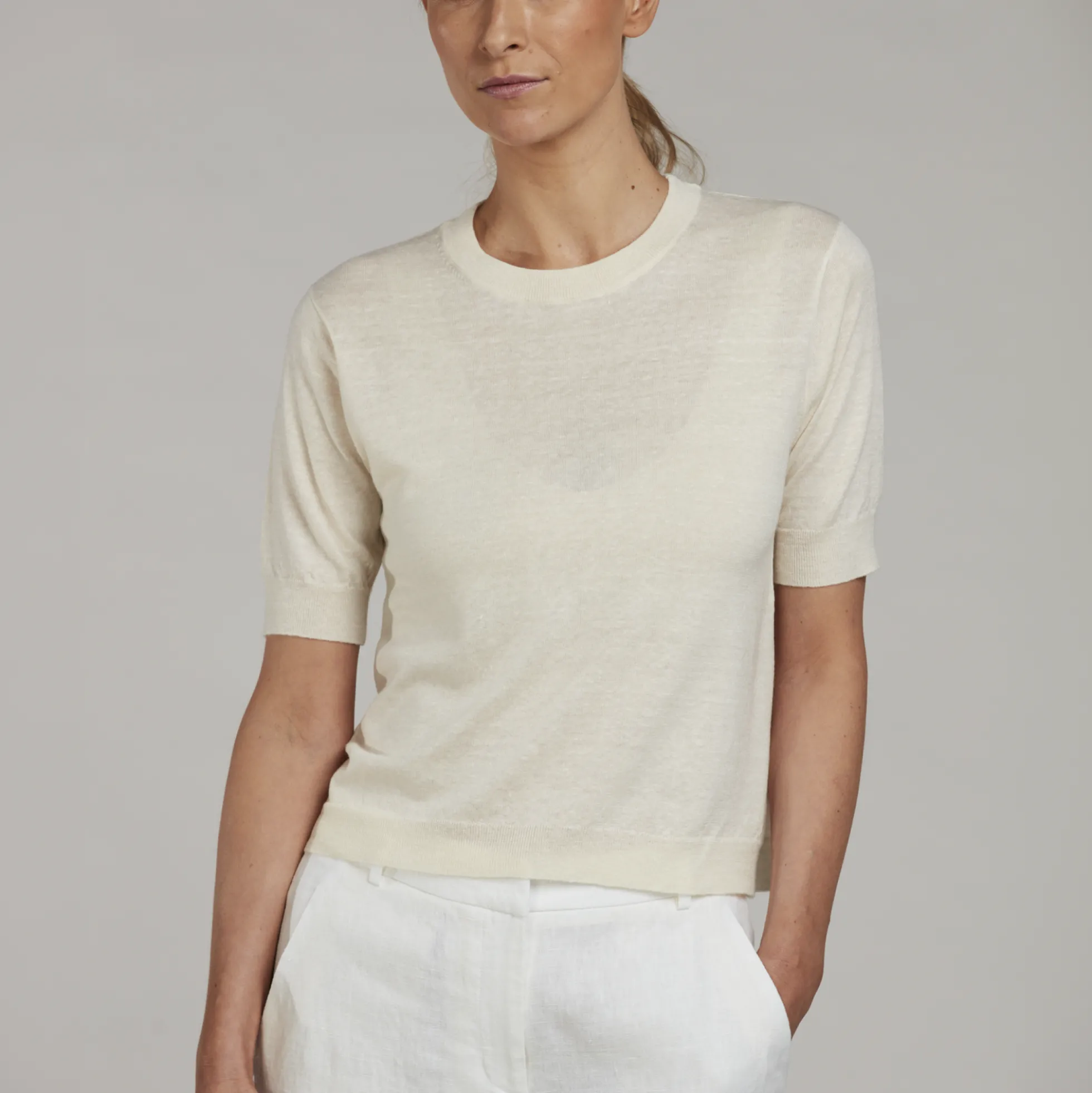 Janet Knit Sweater, white