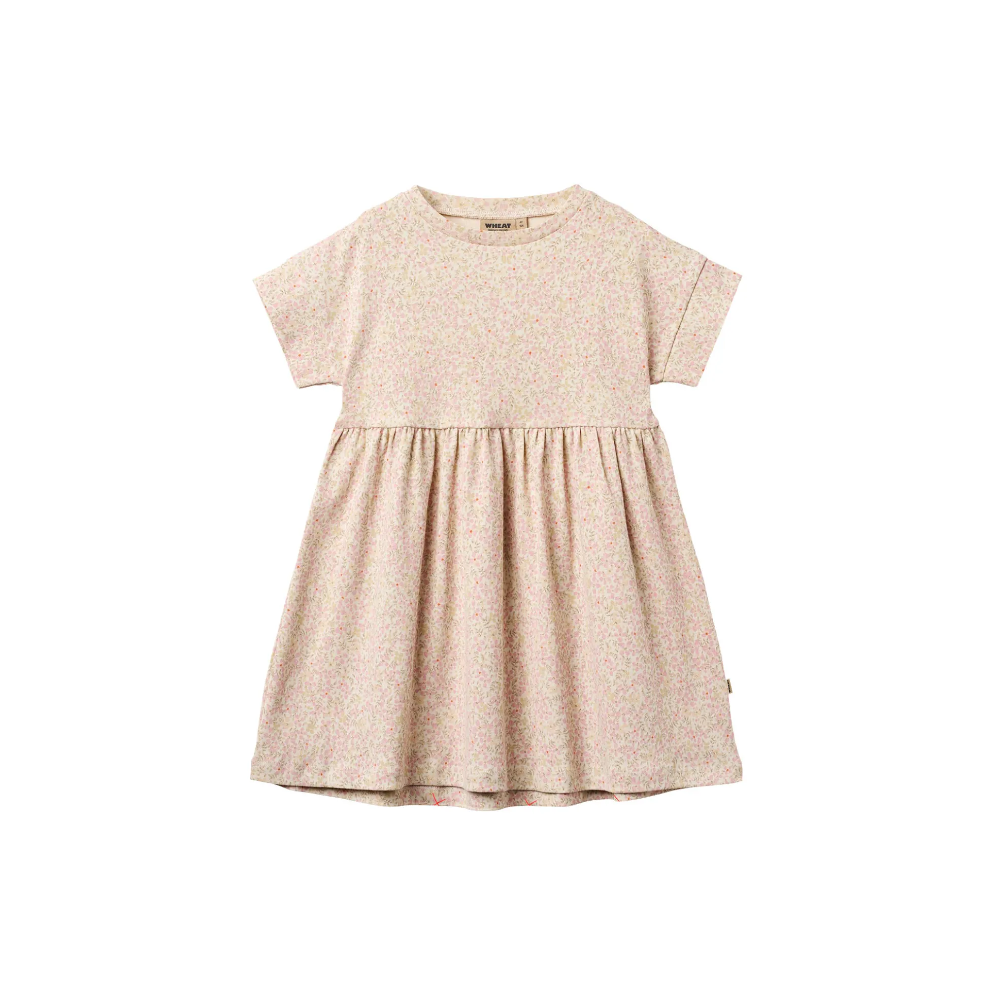 Jersey Dress S/S Emilie, coral flowers