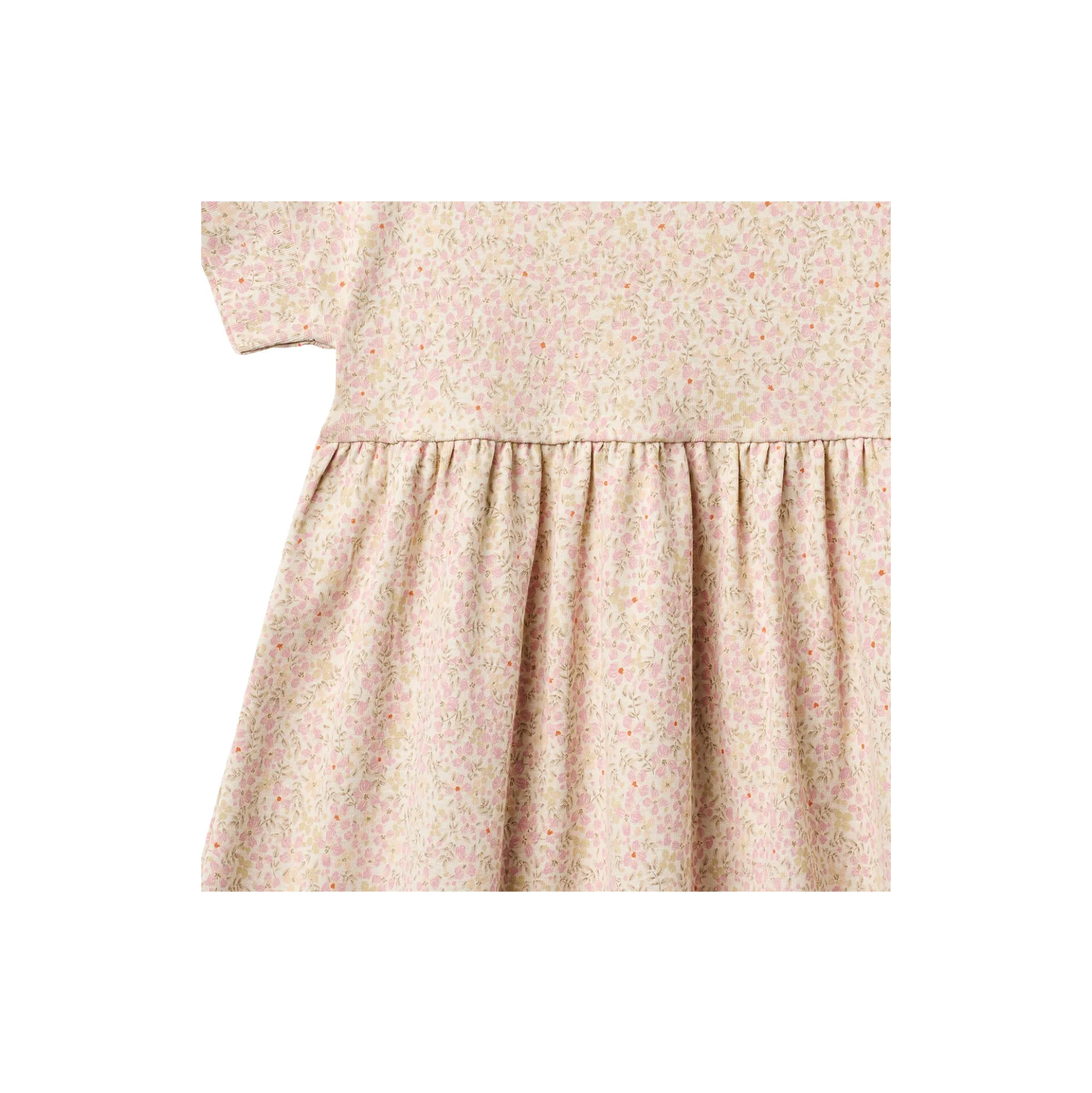 Jersey Dress S/S Emilie, coral flowers