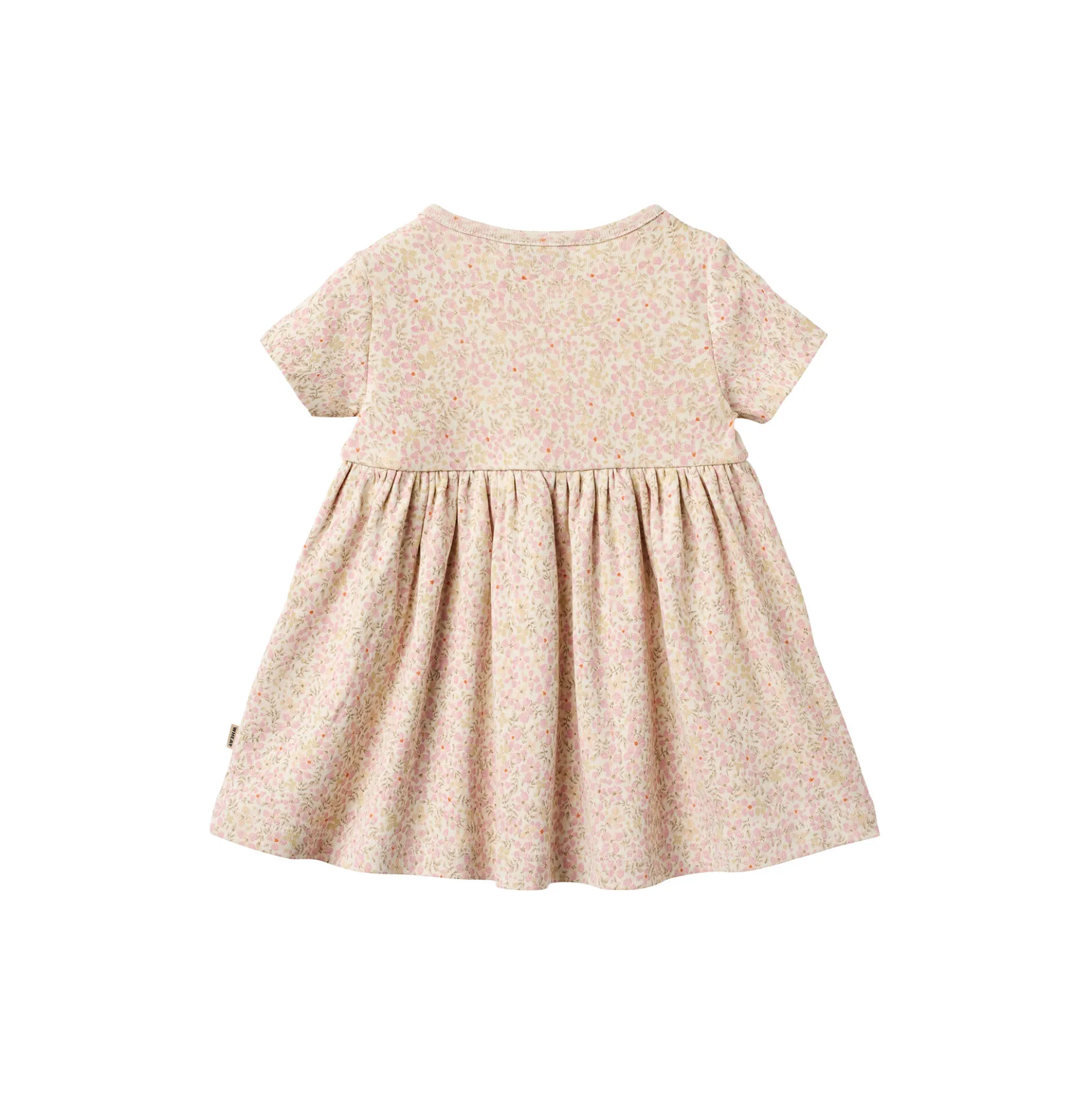 Jersey Dress S/S Nova, coral flowers