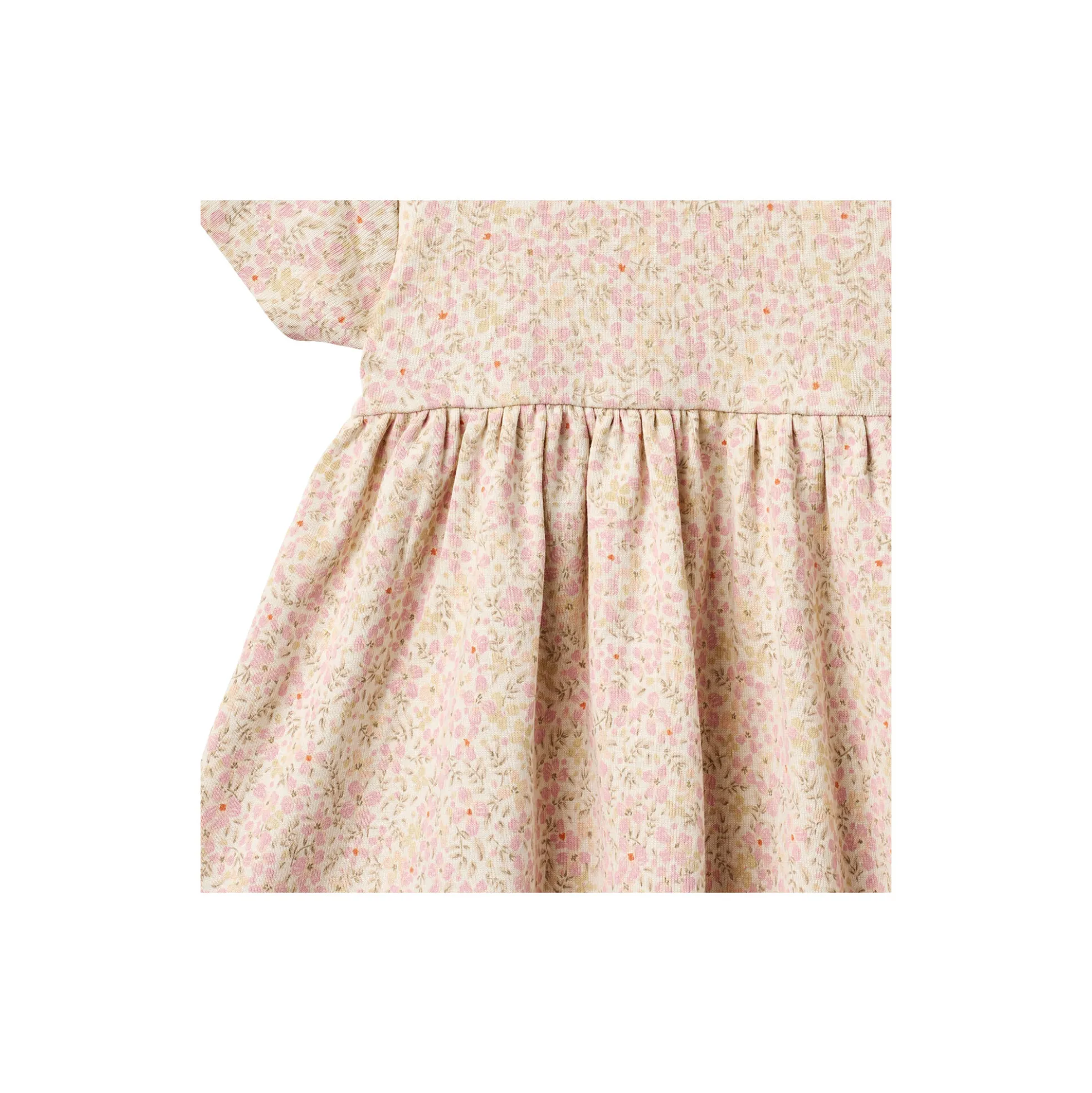 Jersey Dress S/S Nova, coral flowers