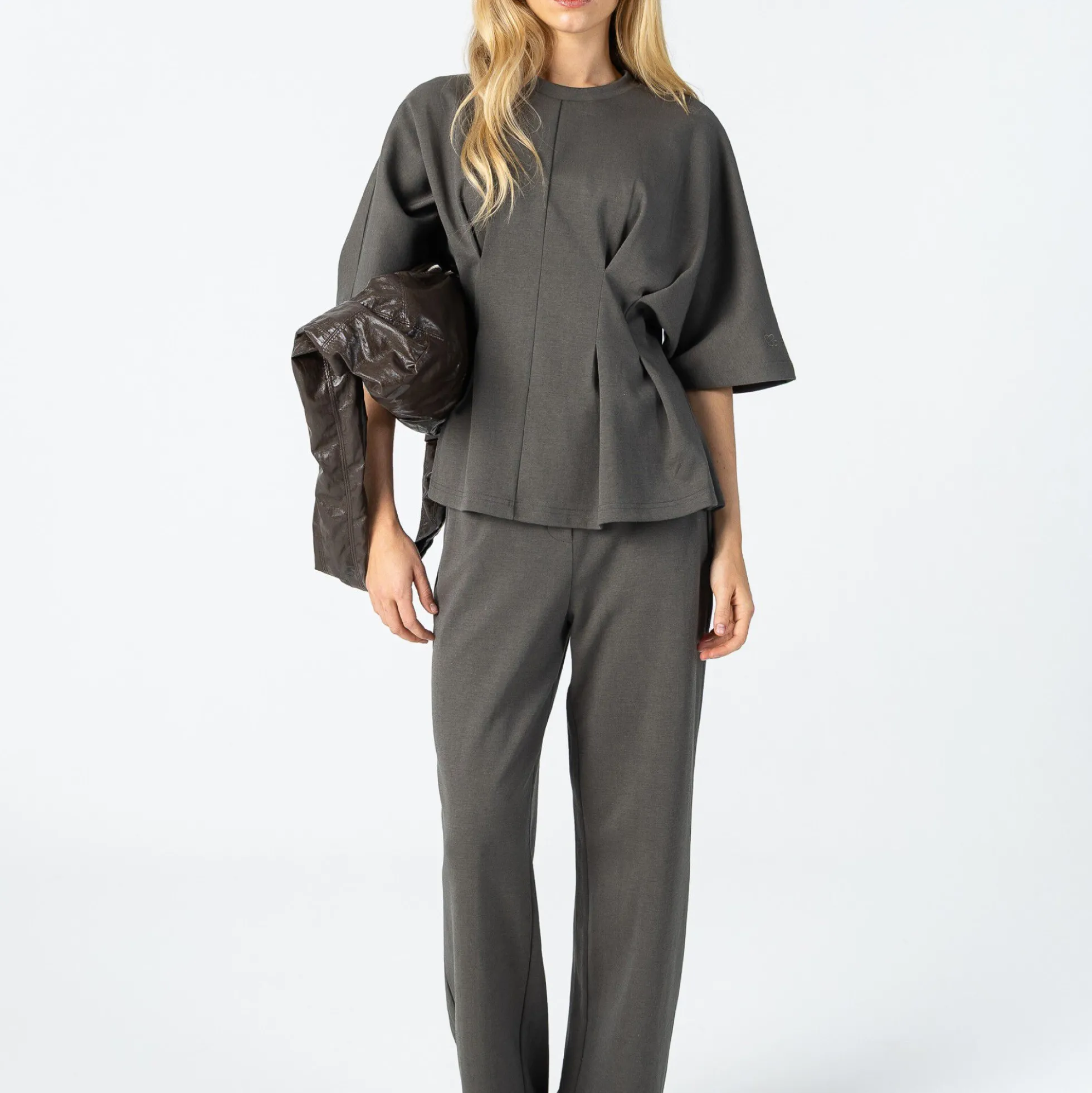 Jersey pants - Sille fit, moss green