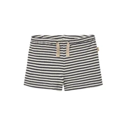 Jersey Shorts Vic, navy rib stripe