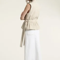 Jinzu lang nederdel, white