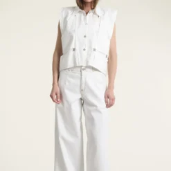 Jinzu vide bukser, white