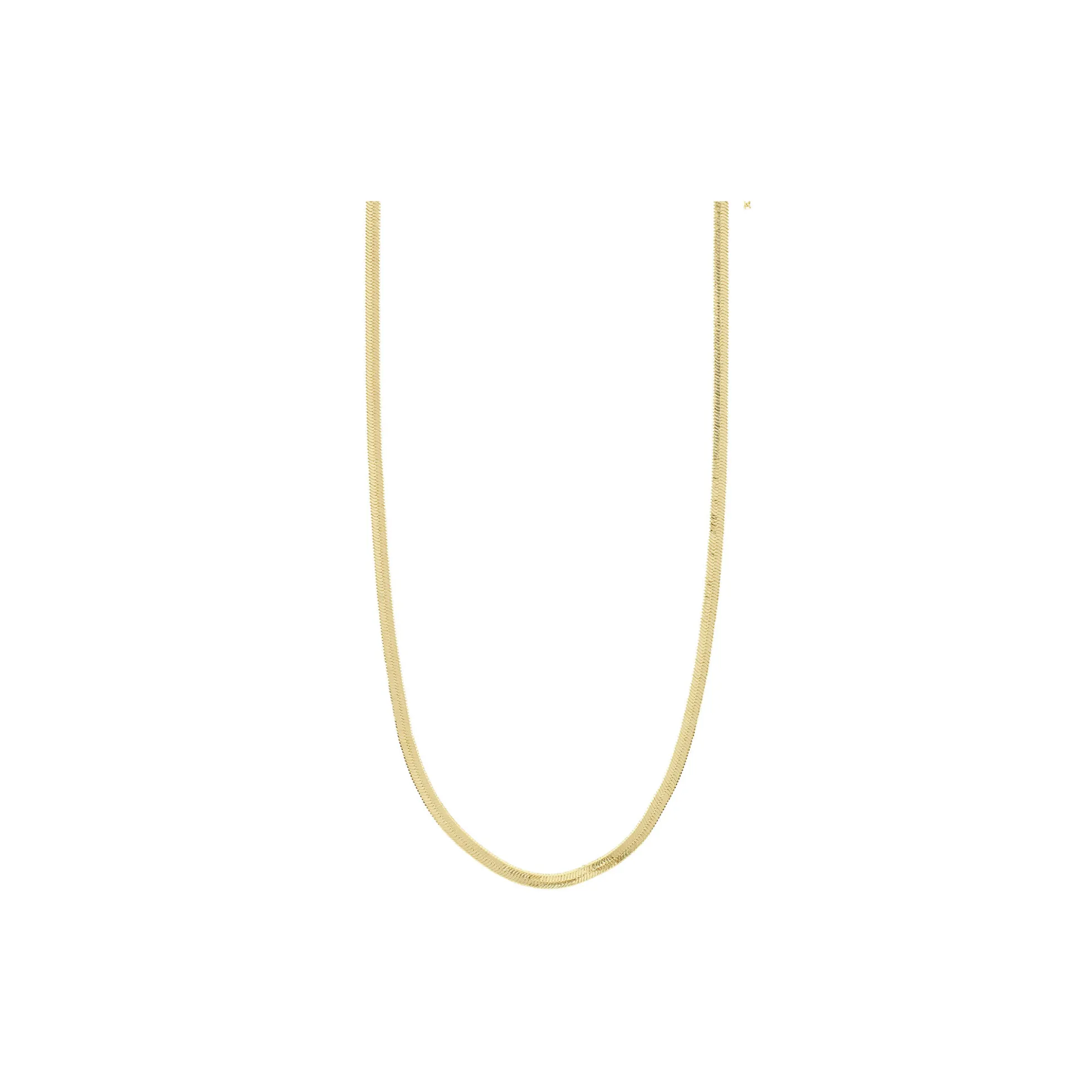 JOANNA Flat Snake Chain Halskæde, gold plated