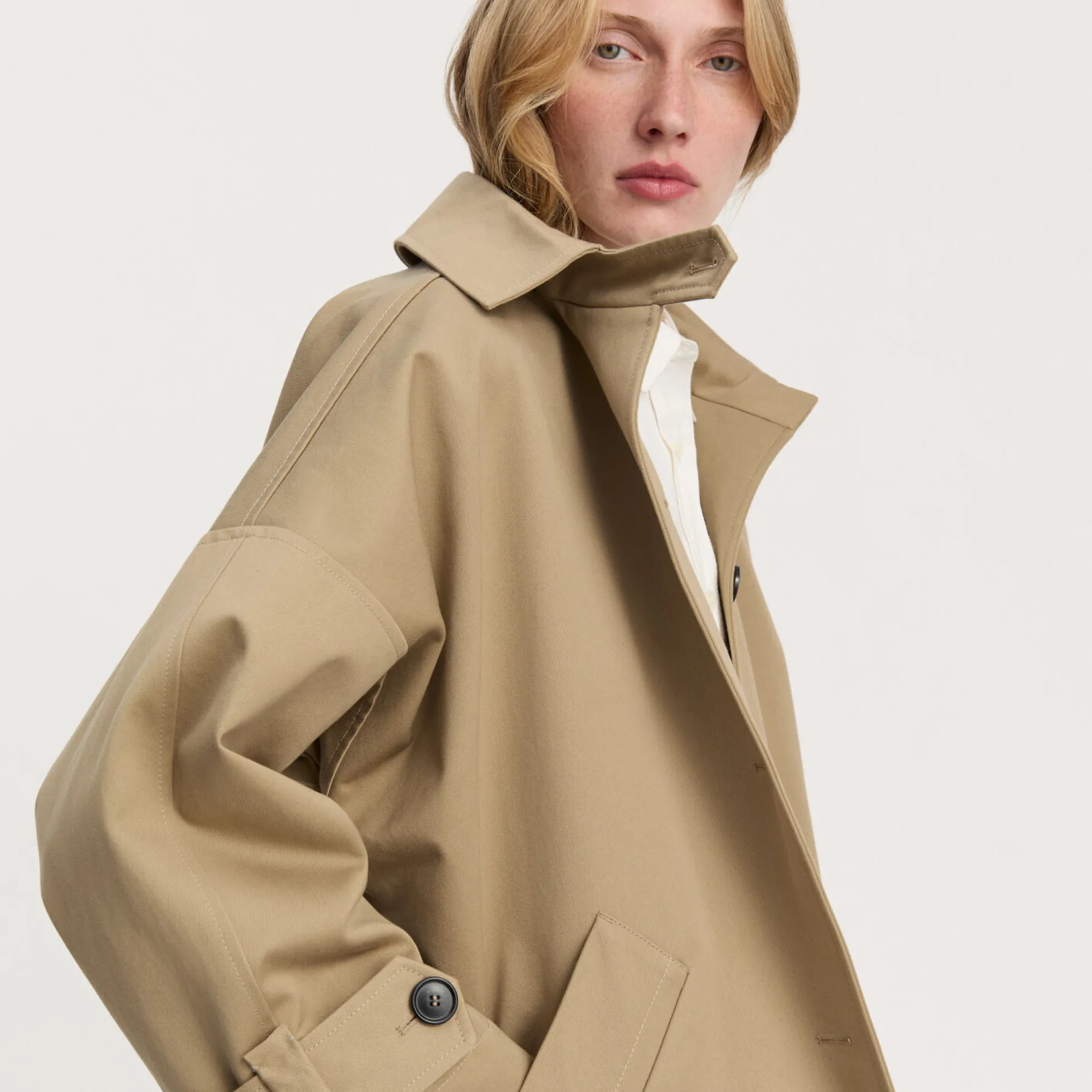 Jo Coat Twill, classic khaki