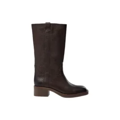 JOLENESW LEATHER BOOT, dark brown
