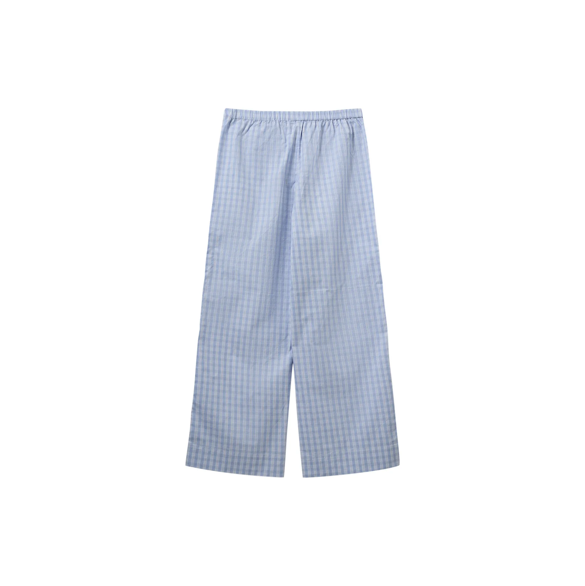 JordenSW Check Wide Leg Trousers, blue