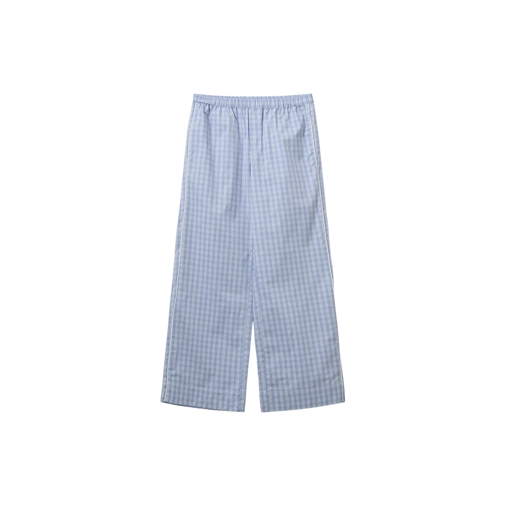JordenSW Check Wide Leg Trousers, blue