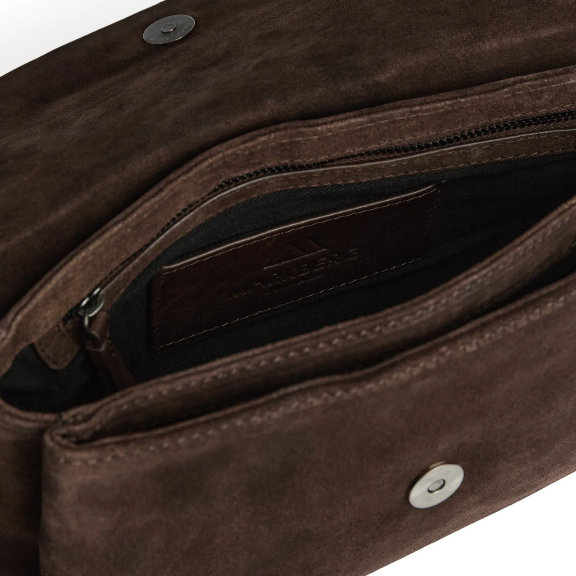 JulesMBG Crossbody Bag Suede, dark brown