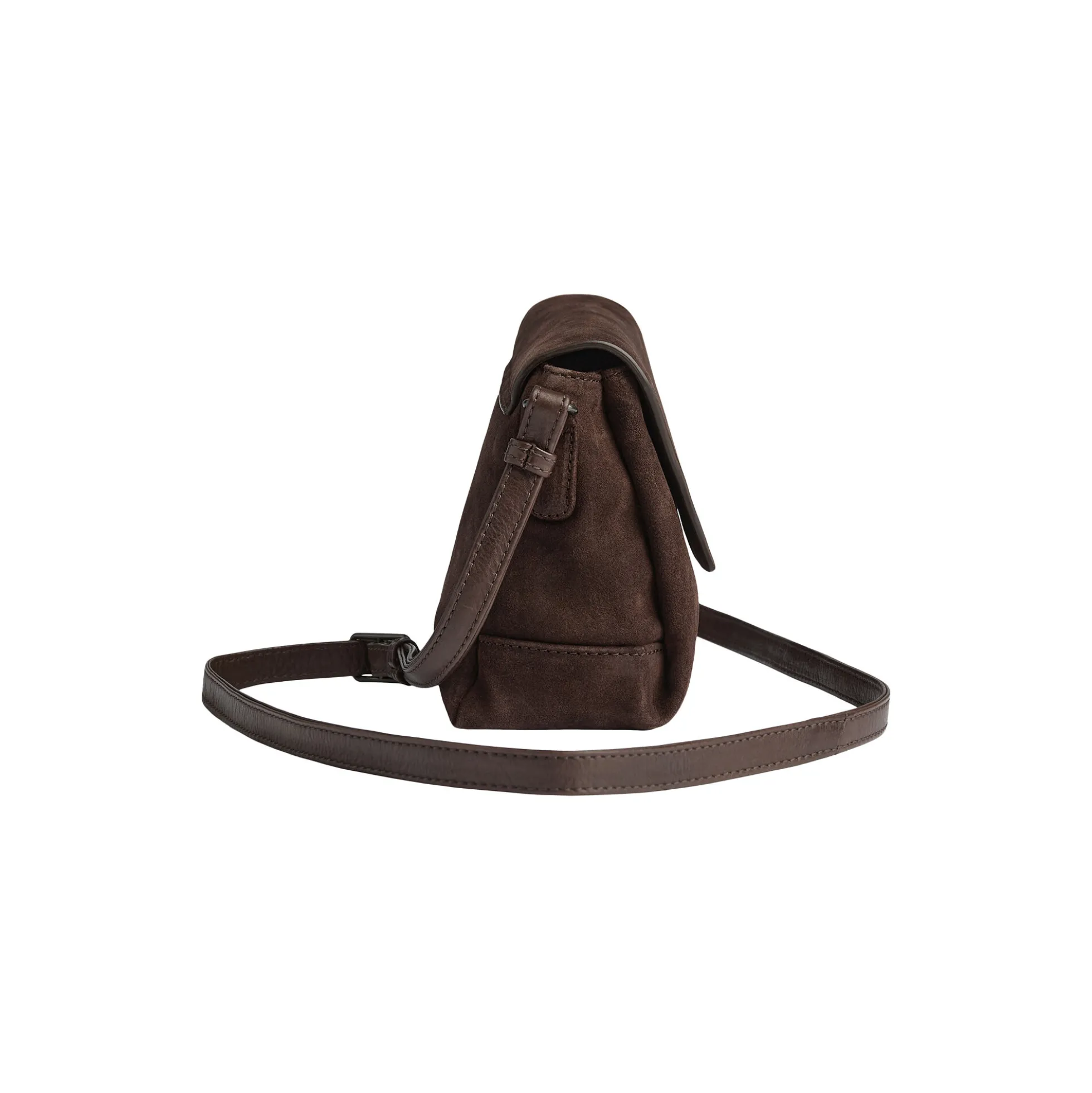 JulesMBG Crossbody Bag Suede, dark brown