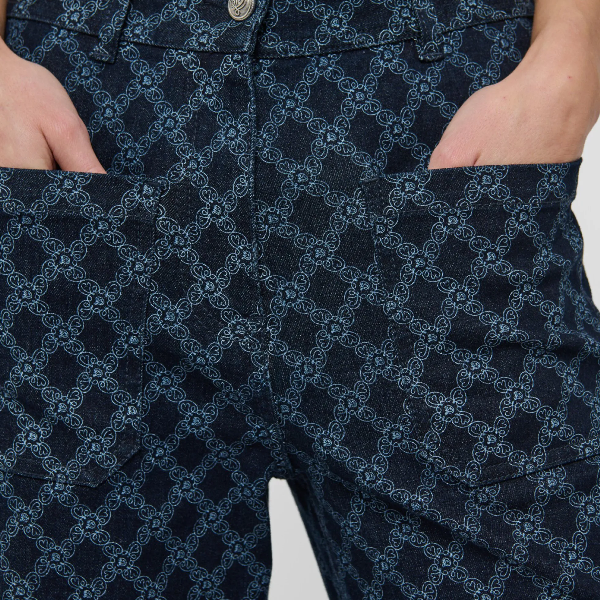 JuliannaDEA Trousers Flared, grand kudibal midnight