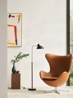 KAISER idell™ 6580-F Luxus gulvlampe, matt black/brass
