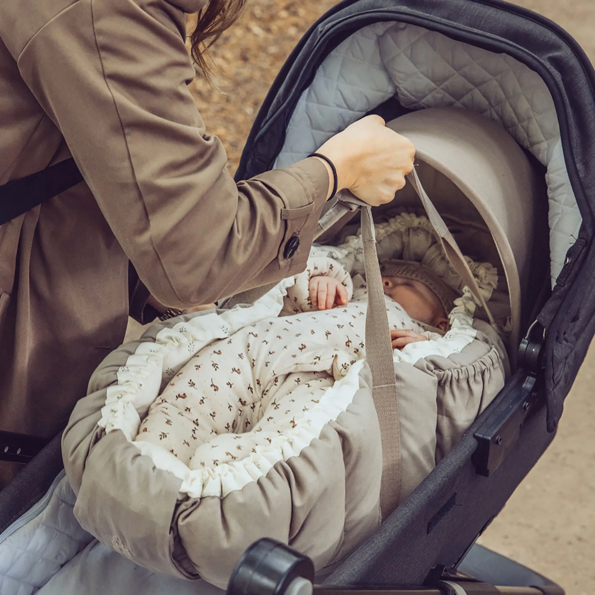 Kaleche til 3-i-1 babynest, jetty beige