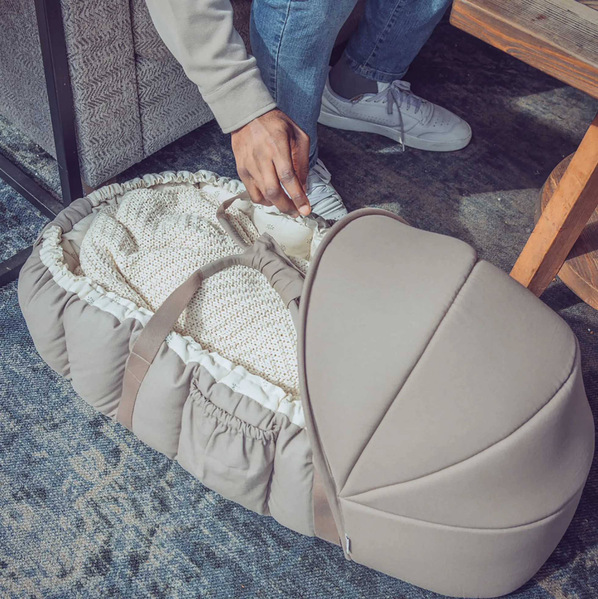 Kaleche til 3-i-1 babynest, jetty beige