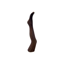 Karen brown squared tights, dark brown w. brown square