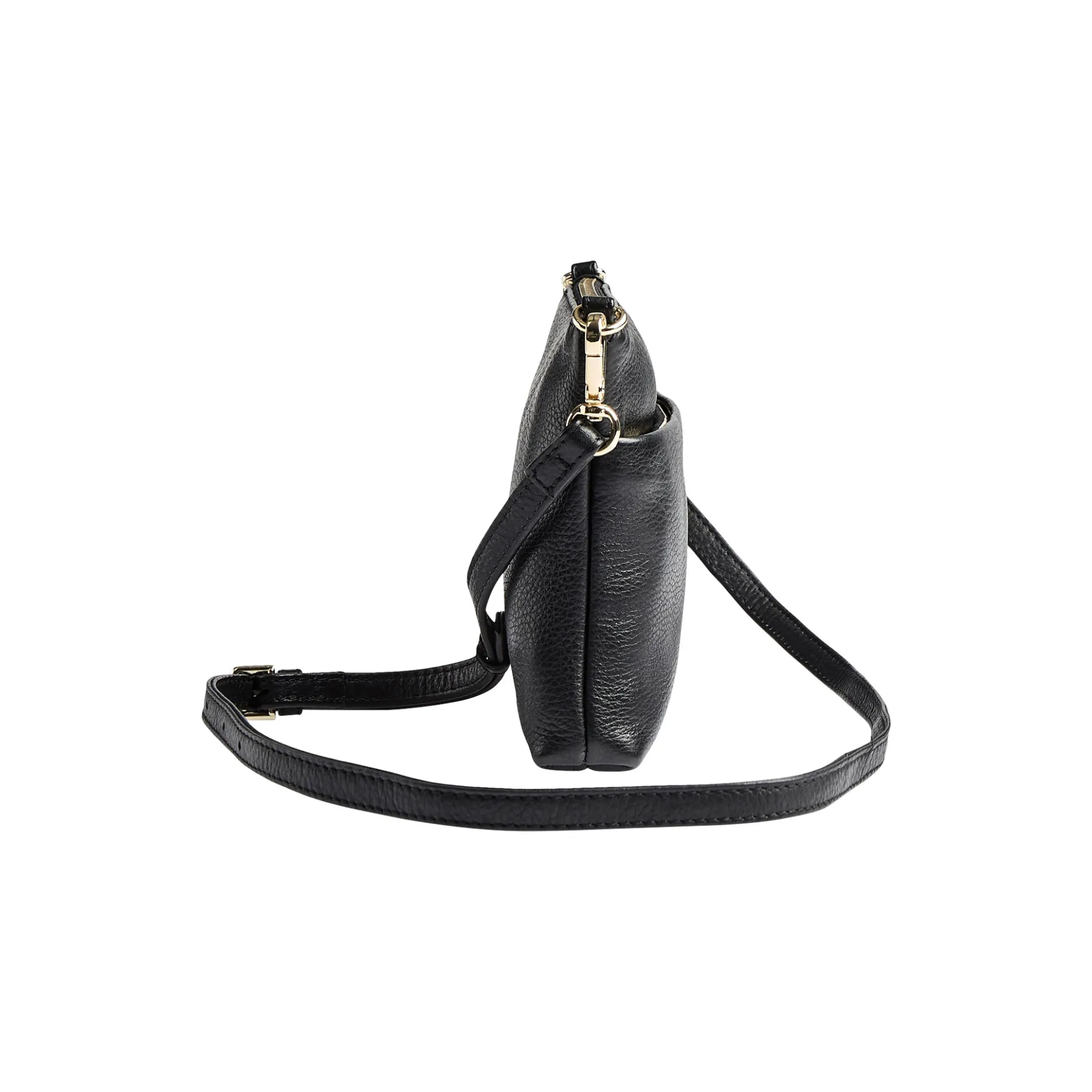 KarimaMBG Crossbody Bag Grain, black w/gold