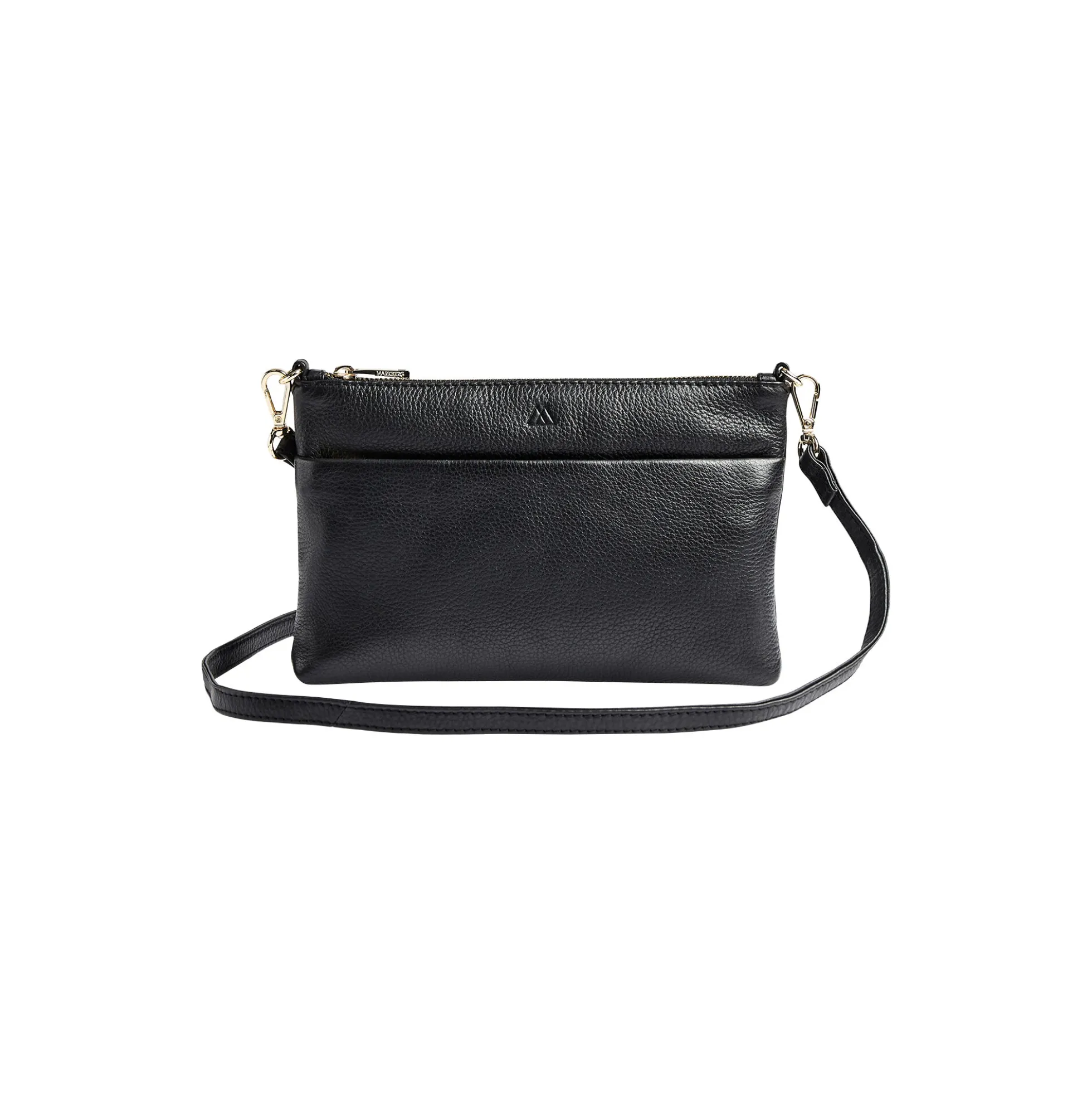 KarimaMBG Crossbody Bag Grain, black w/gold