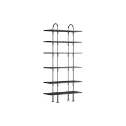 Keen Shelving, black brass/ash veneer