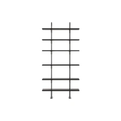 Keen Shelving, black brass/ash veneer