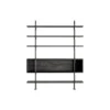 Keen Shelving, black brass/ash veneer