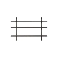 Keen Shelving, black brass/ash veneer