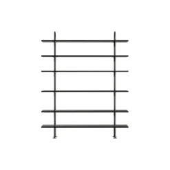 Keen Shelving, black brass/ash veneer